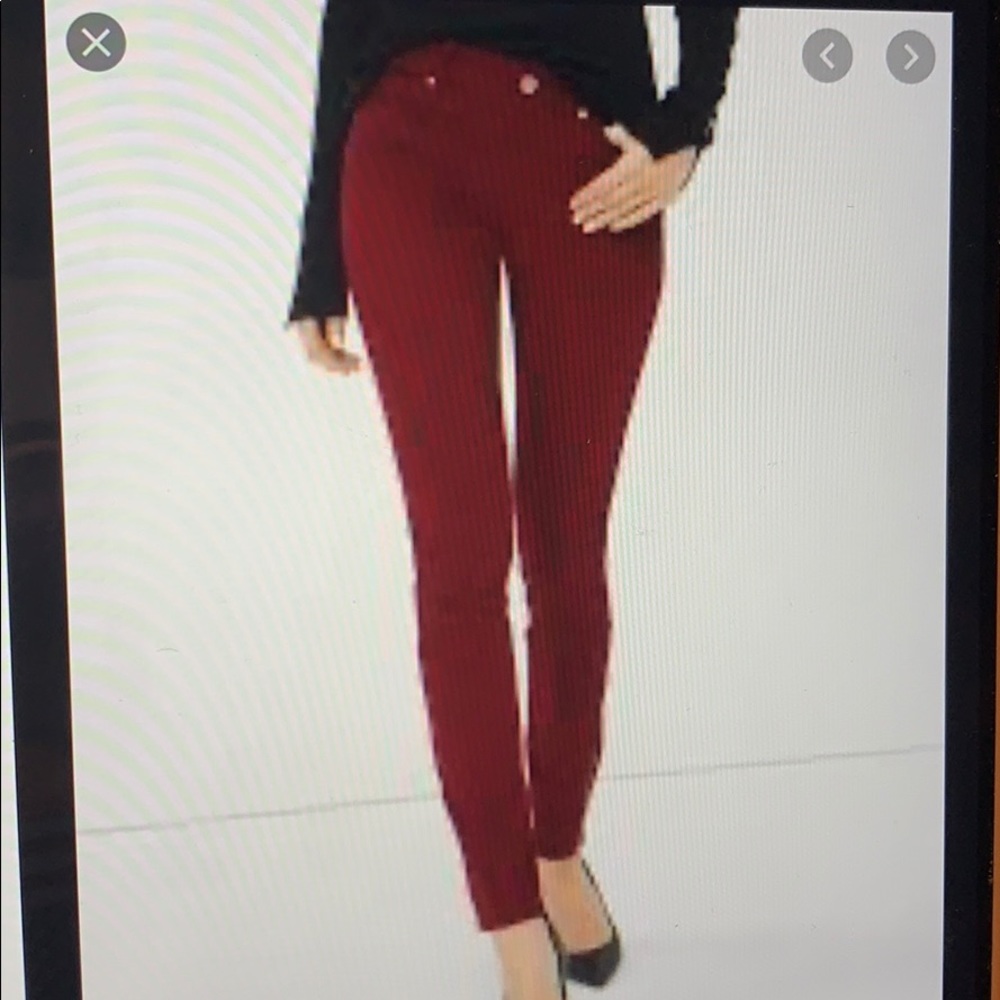 WHBM Red burgundy jeans. 2S - Picture 1 of 8